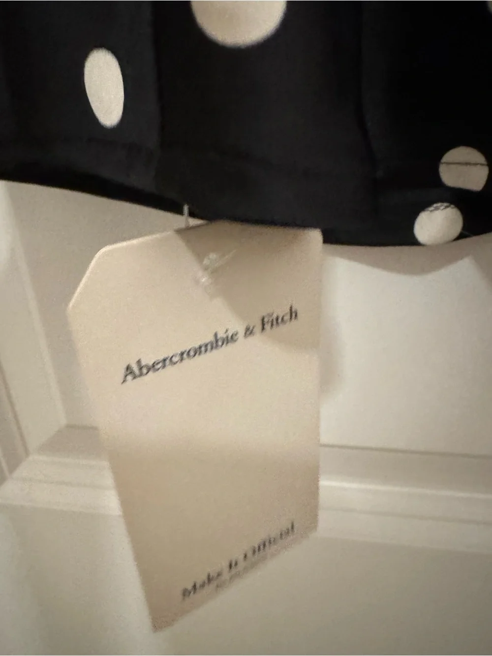 Abercrombie & Fitch Black and White Polka Dot Cowl Neck Maxi Dress